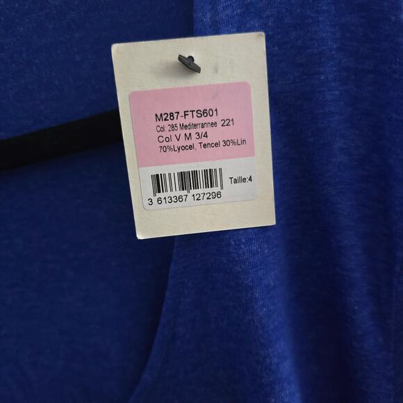 Majestic Filatures Deluxe Tee Shirt Size 4 – Linen Blend, Designer, Flaw - Picture 4 of 8